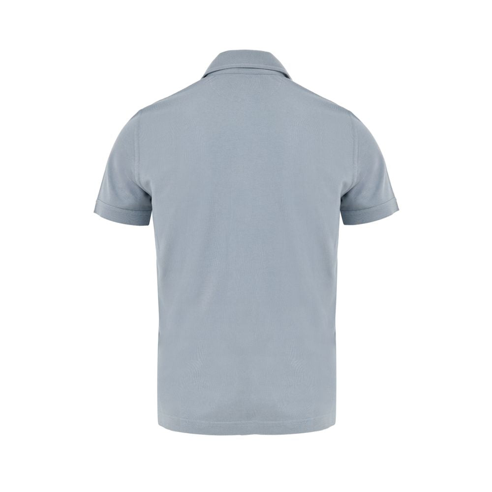Blue Cotton Polo Shirt