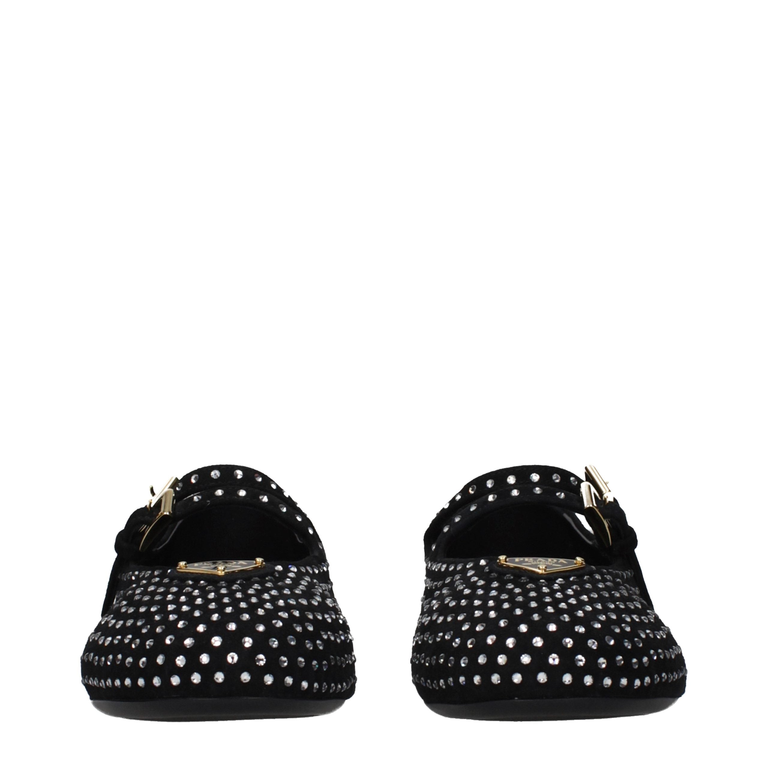 Black Leather Ballet Flats