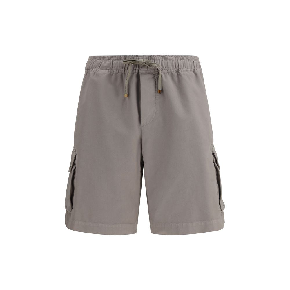 Beige Cotton Bermuda Shorts