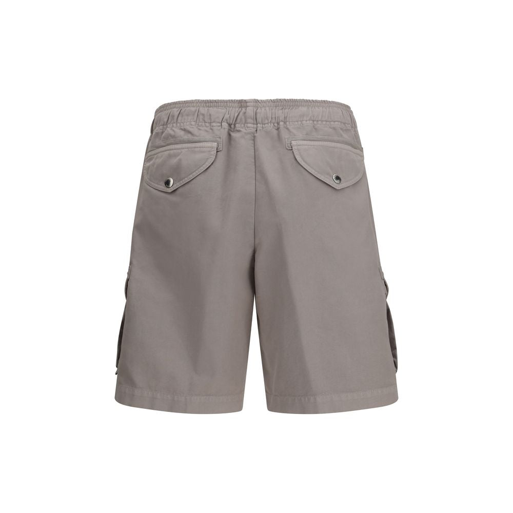 Beige Cotton Bermuda Shorts