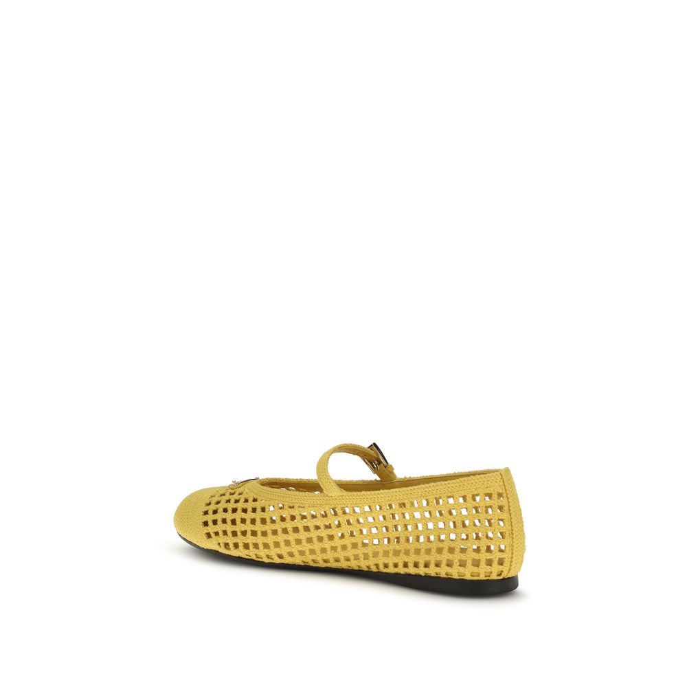 Bicolor Cotton Ballet Flats