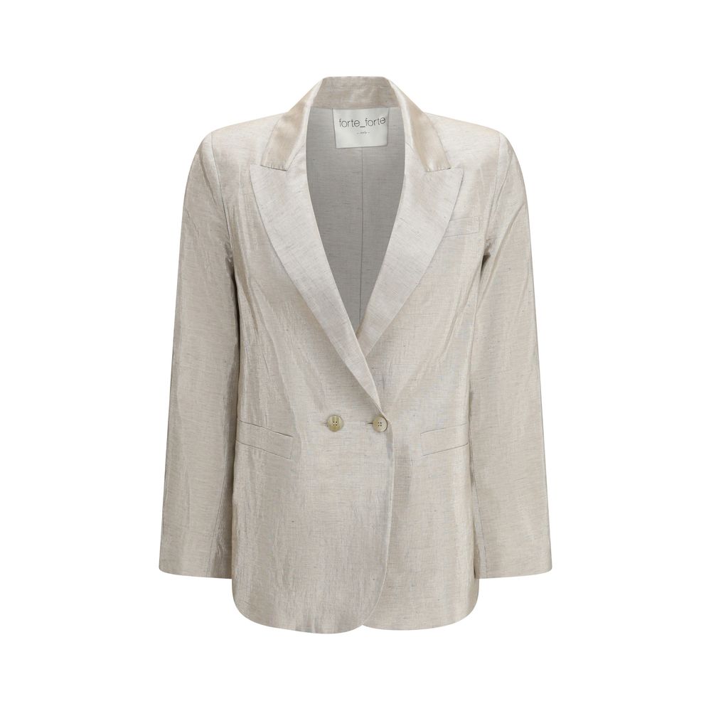 Silver Cotton Blazer