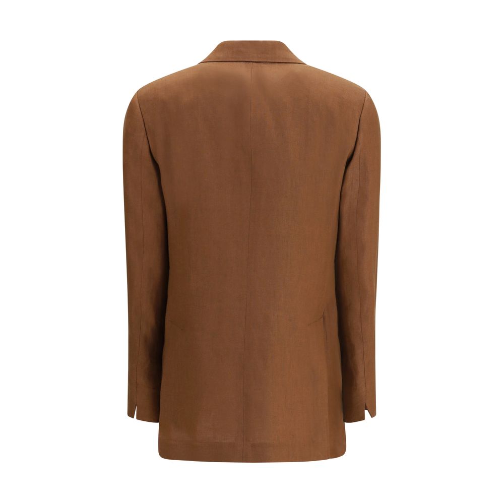 Brown Linen Blazer