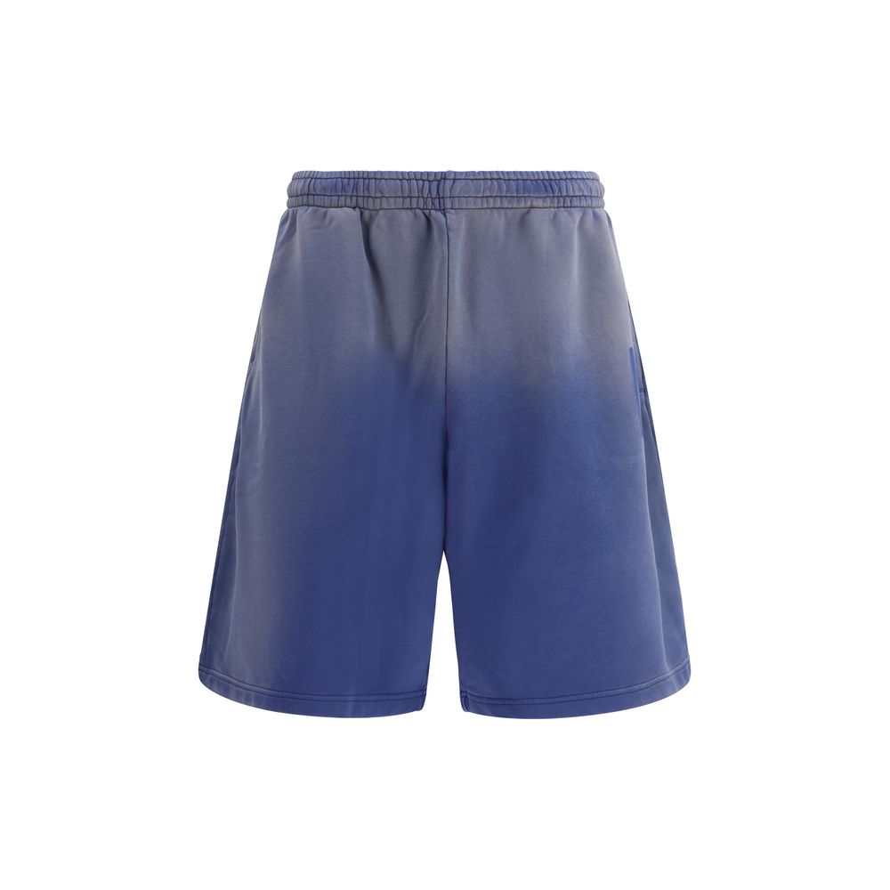 Blue Cotton Bermuda Shorts