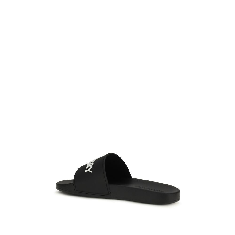 Black Rubber Slippers