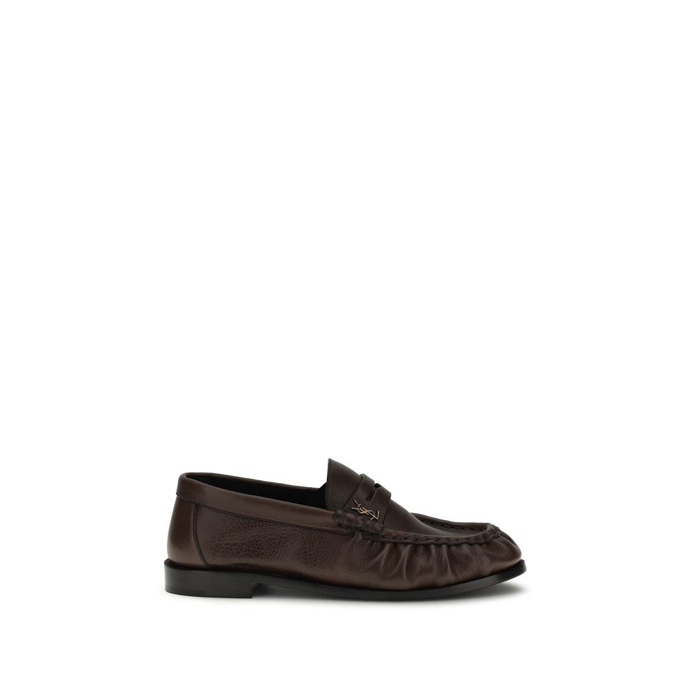 Brown Calf Leather Bos Taurus Slip-On Loafers