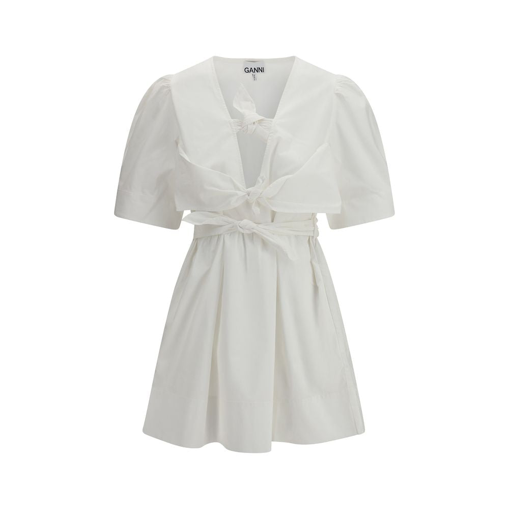 White Cotton Casual Dress