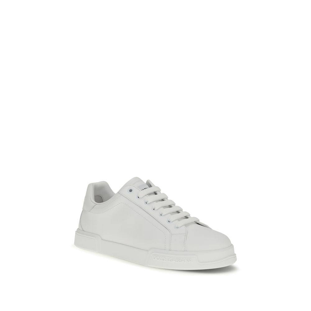 White Calf Leather Bos Taurus Low Top Sneakers