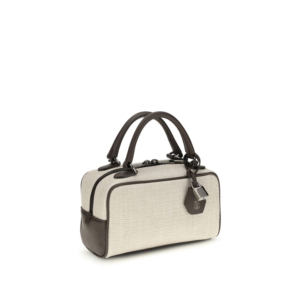 Gray Polyamide Handbag