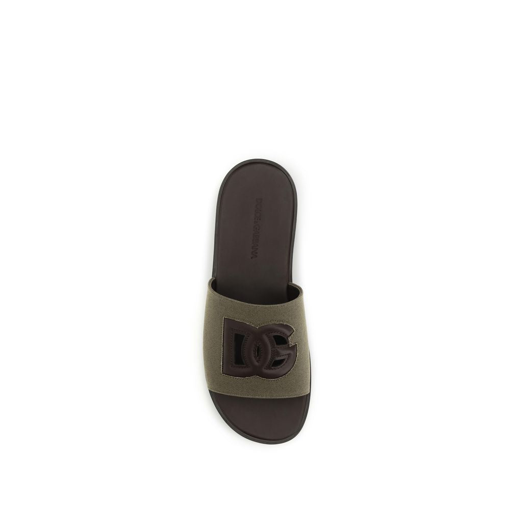 Bicolor Cotton Sandals
