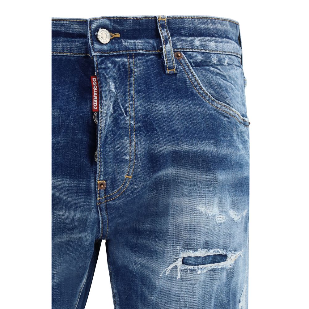 Blue Cotton Slim Fit Jeans