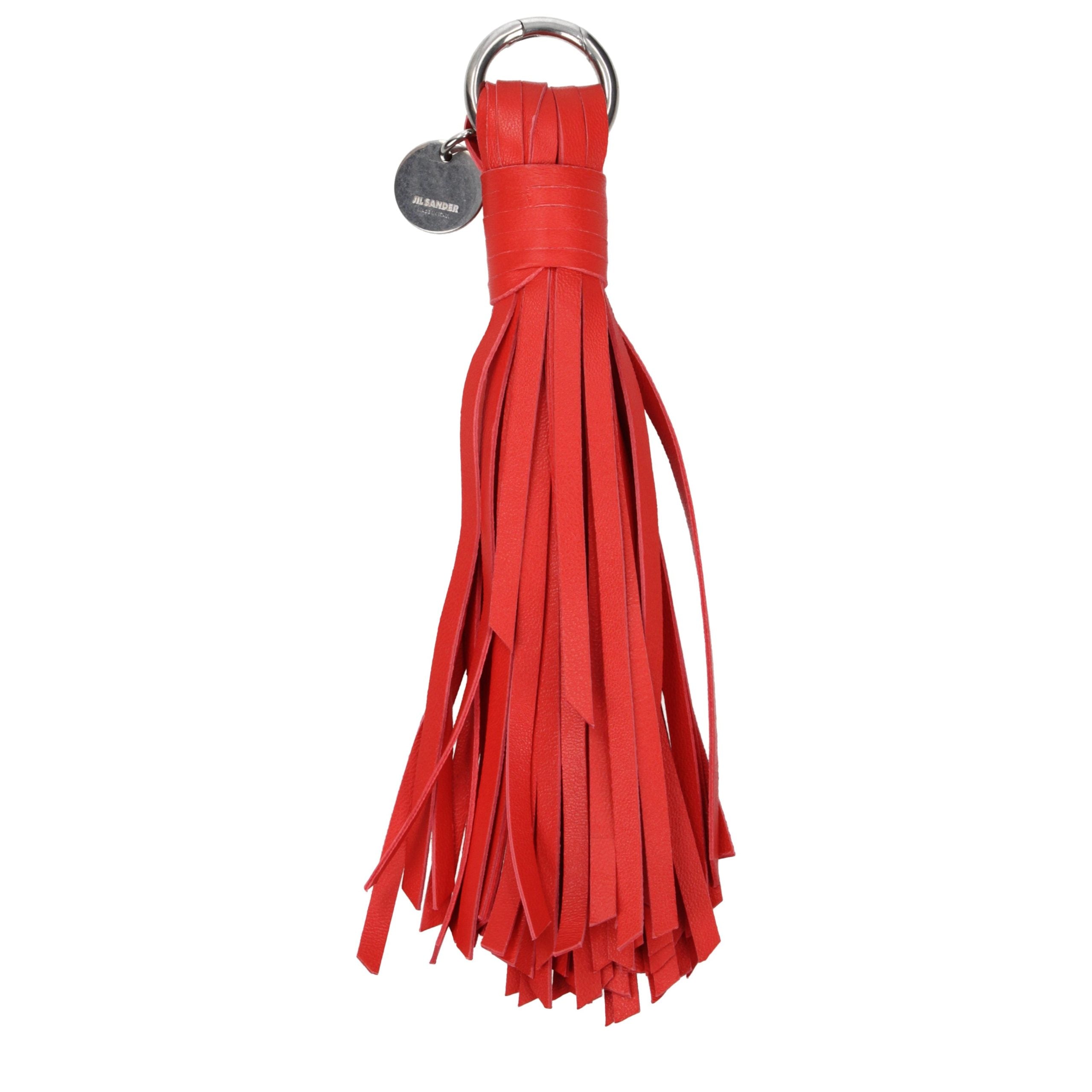 Red Leather Keychain