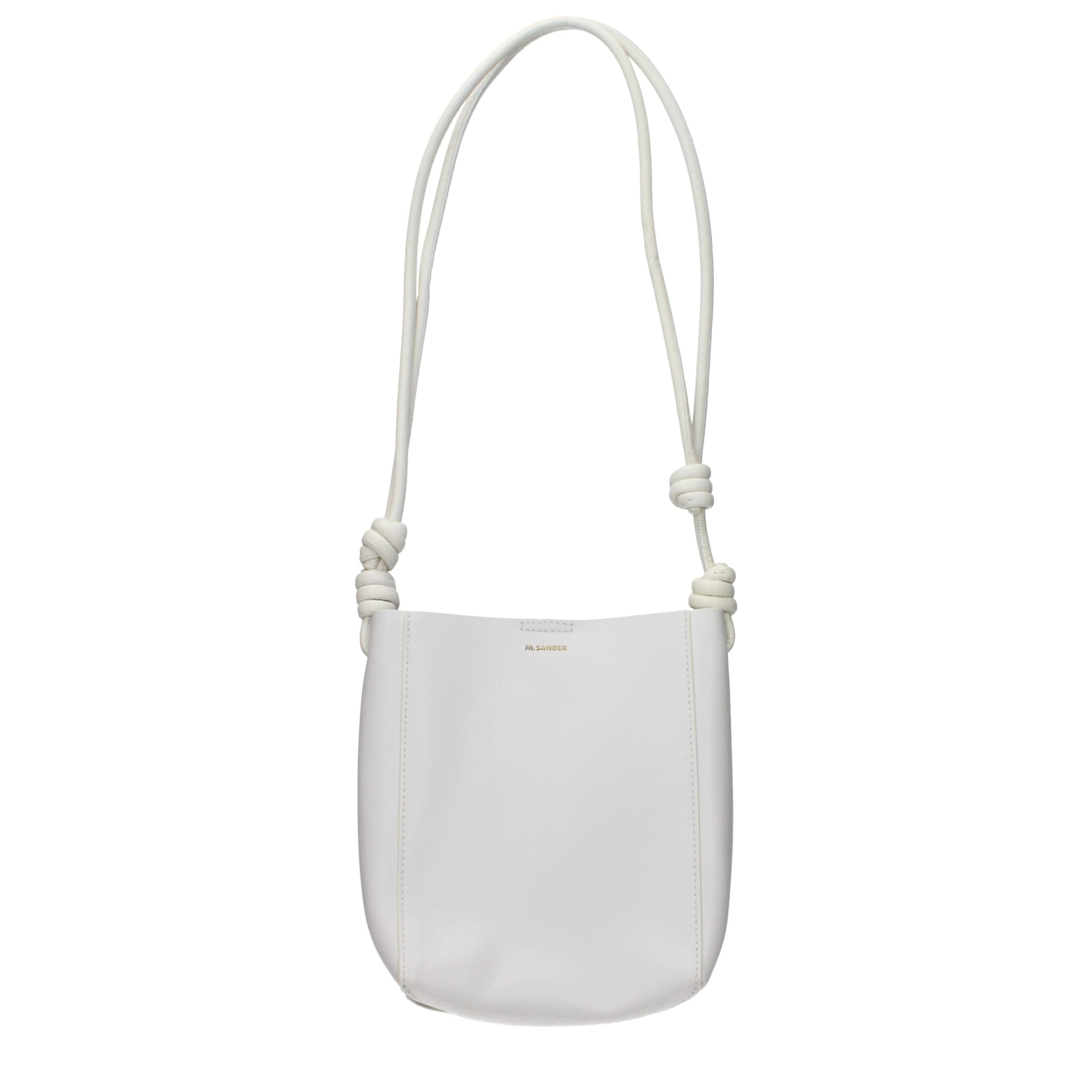 Beige Leather Shoulder Bag