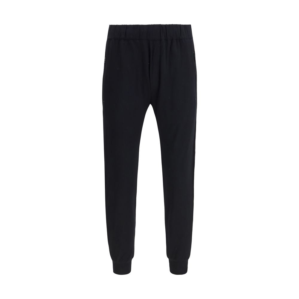 Black Cotton Casual Pants