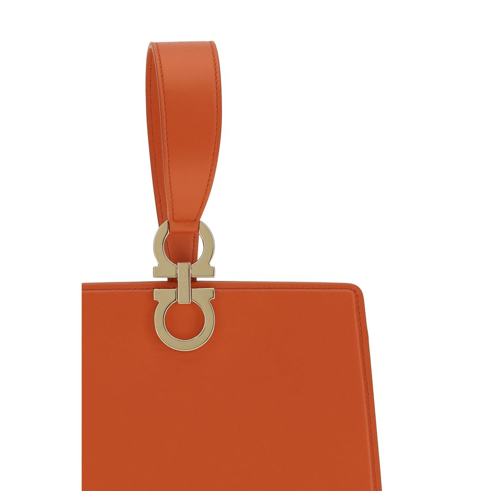 Orange Calf Leather Bos Taurus Clutch Bag