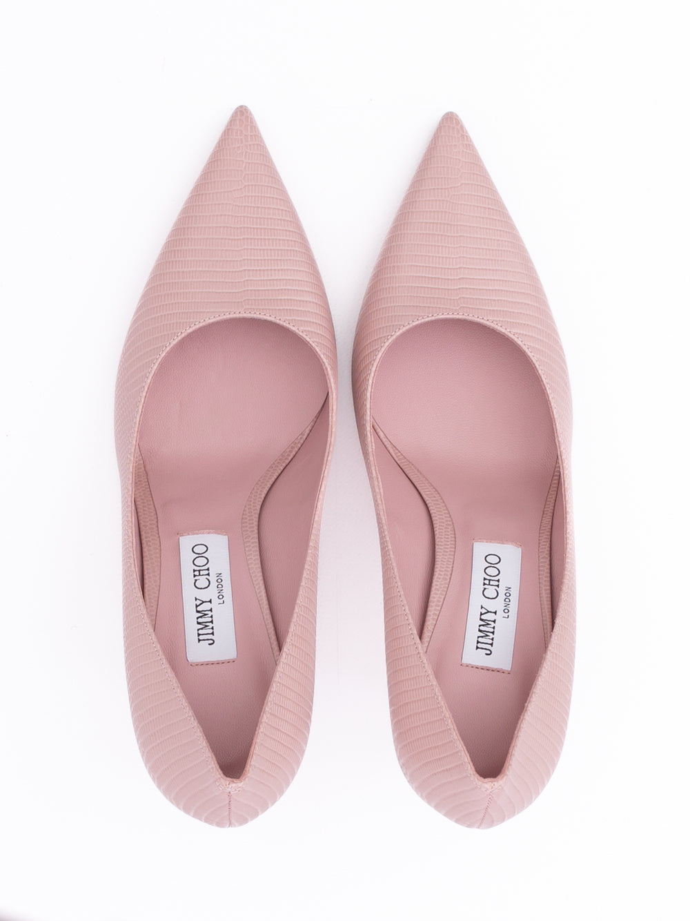 Pink Lizard Printed Leather Love 85 Pumps