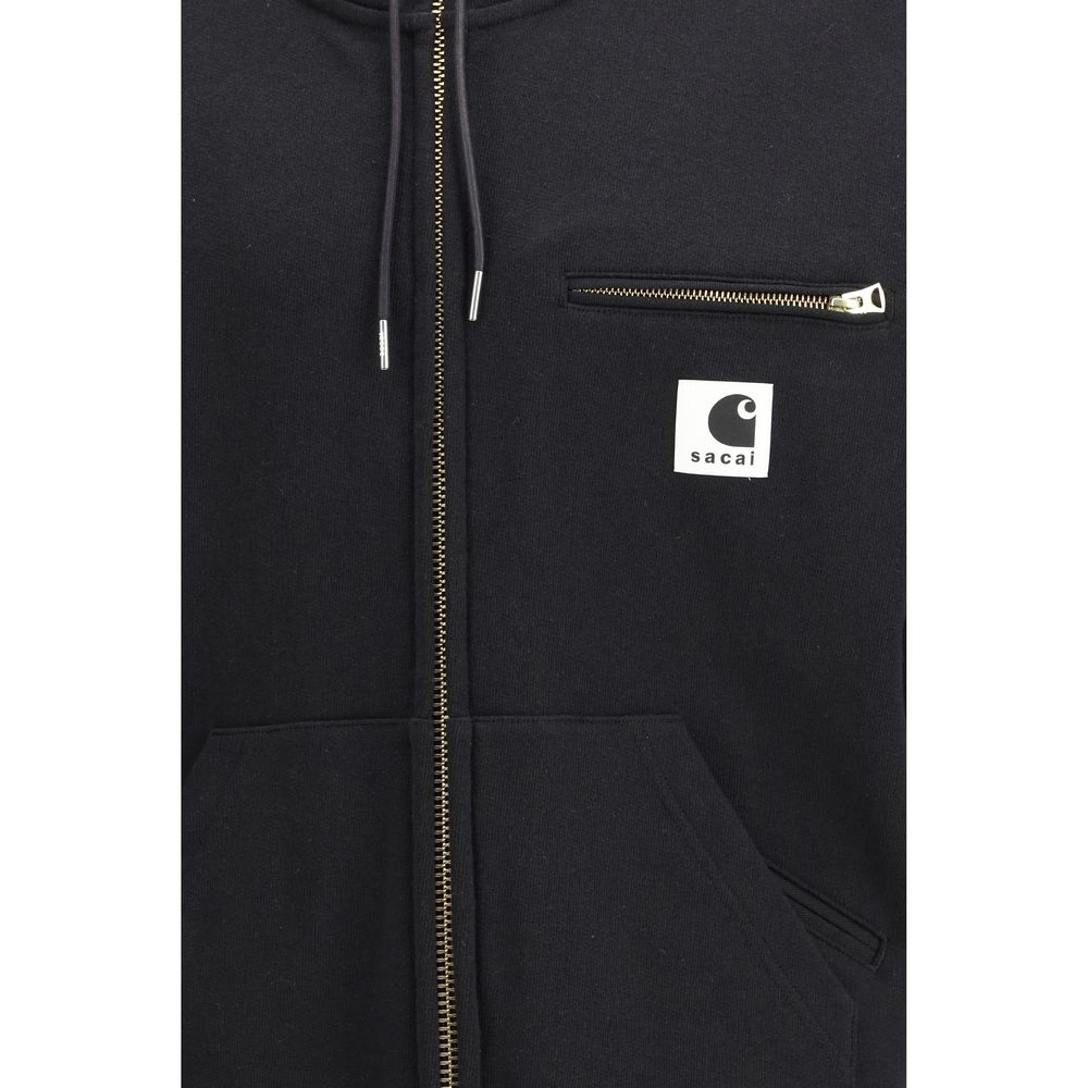 Black Cotton Sweatshirt