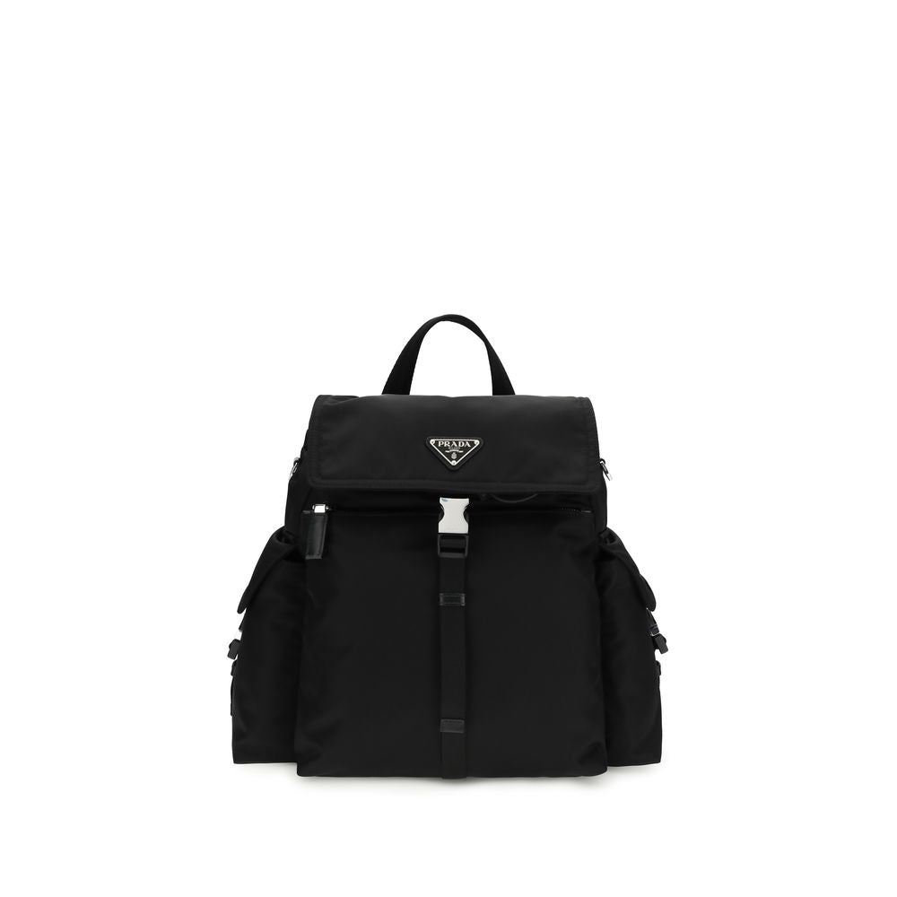 Black Recycled Polyamide Backpack
