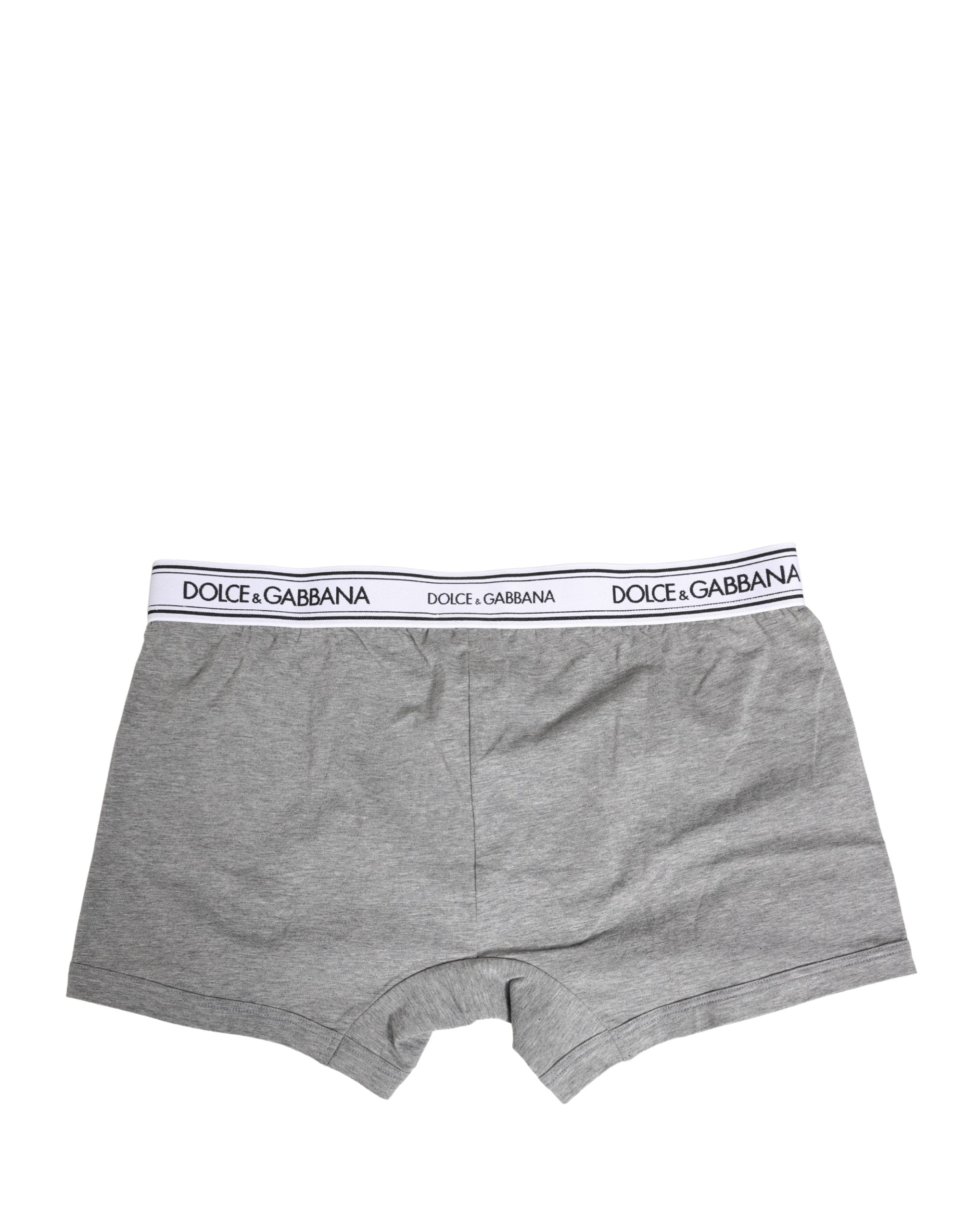 Gray Logo Waistband Cotton Men Boxer Underwear