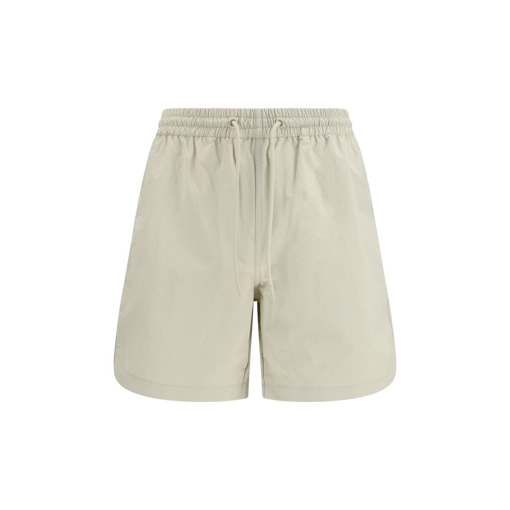 Beige Nylon Bermuda Shorts