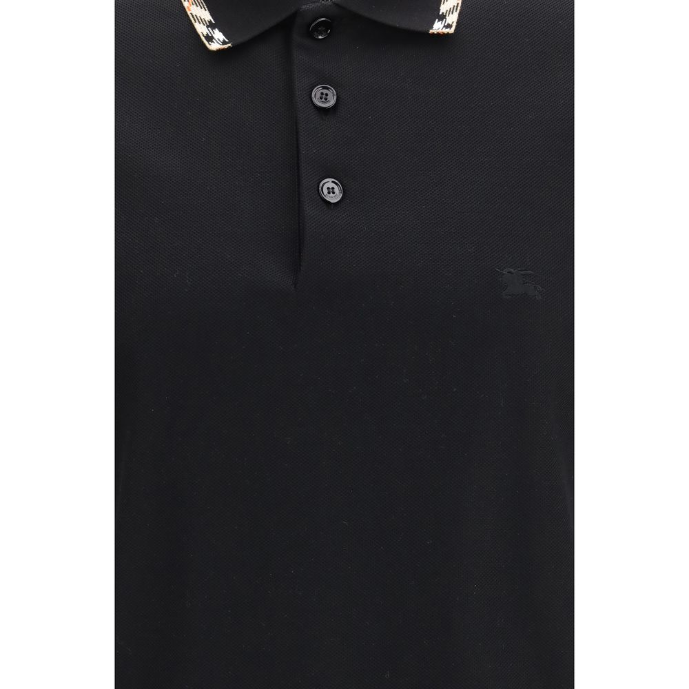 Black Cotton Polo Shirt