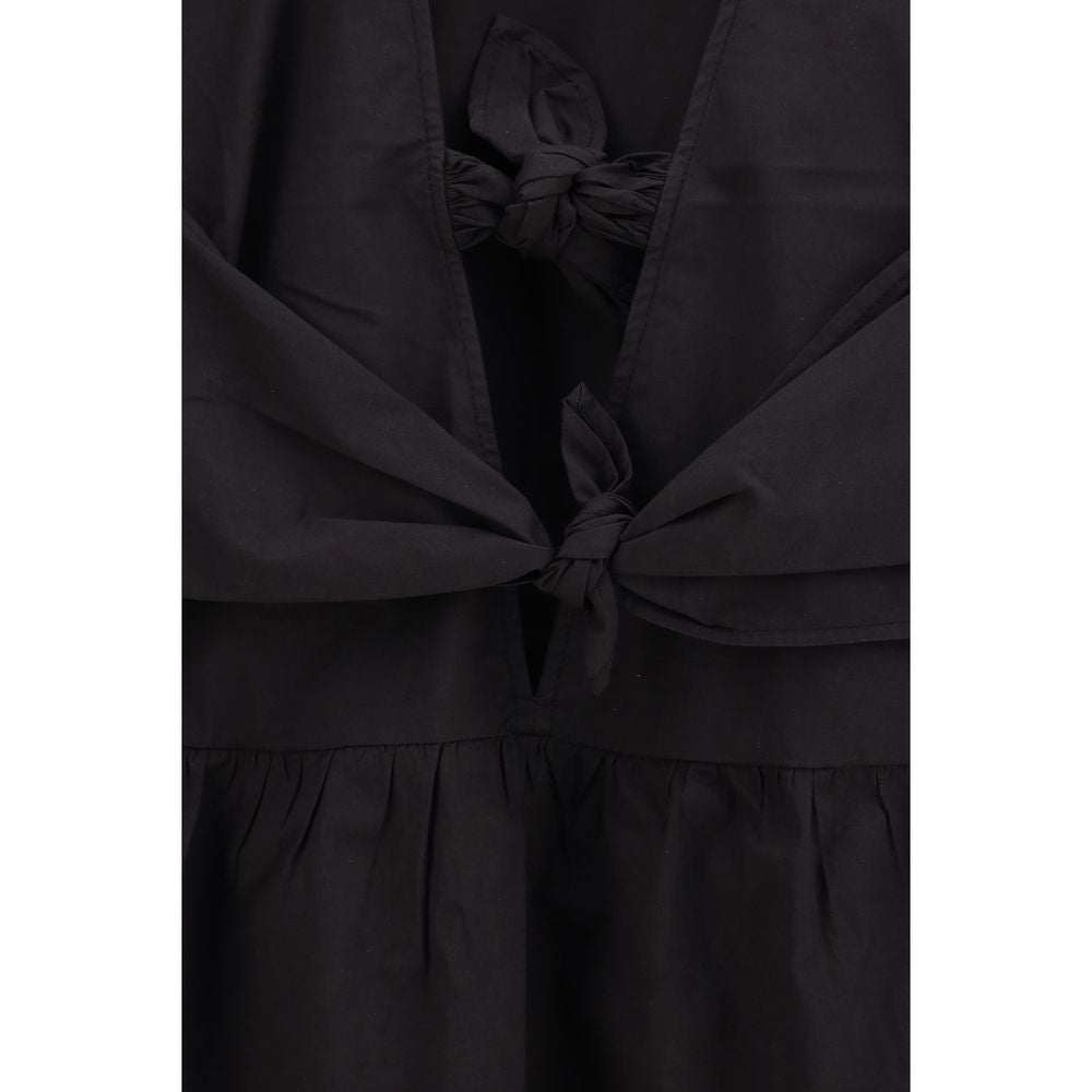 Black Cotton Casual Dress