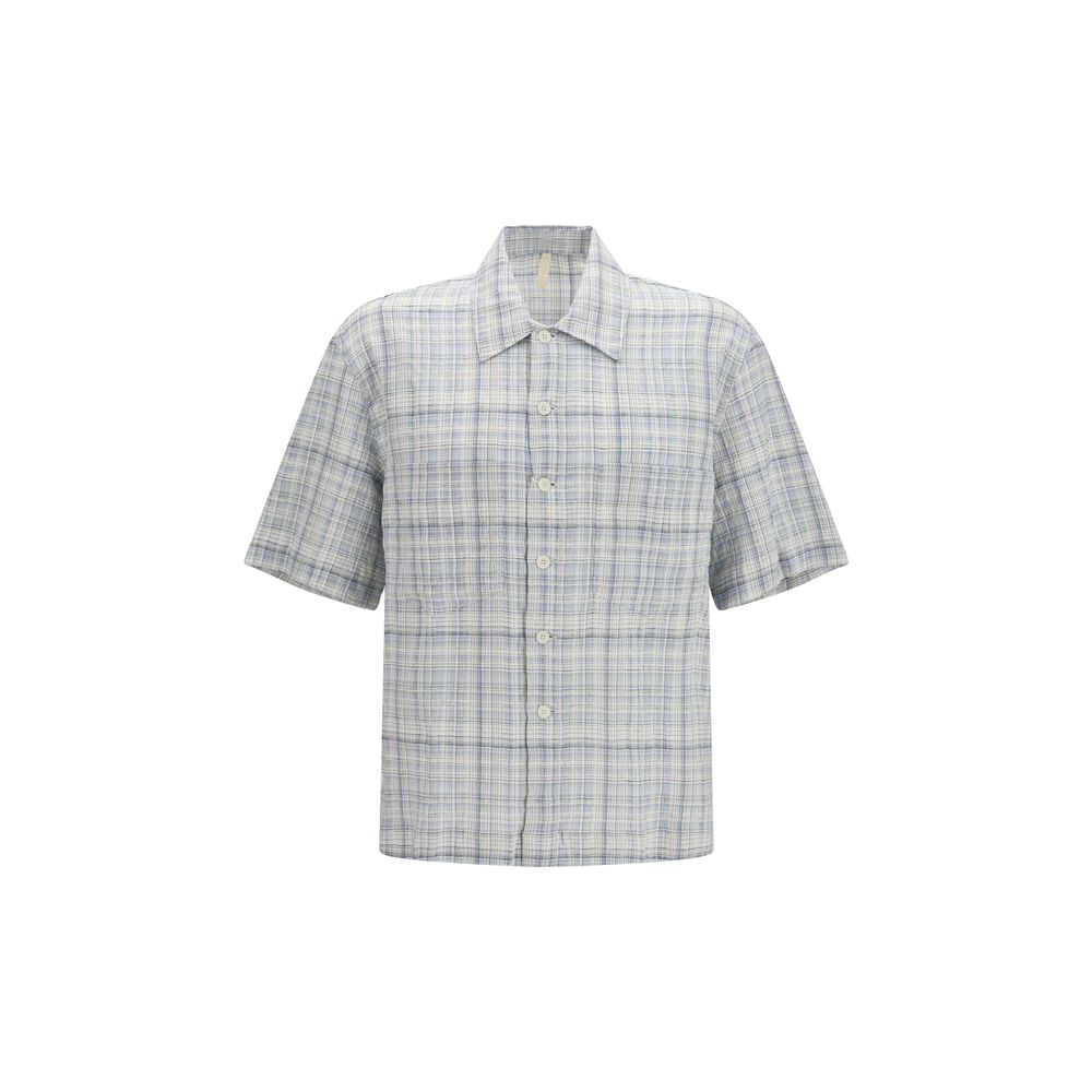 Blue Cotton Pattern Shirt