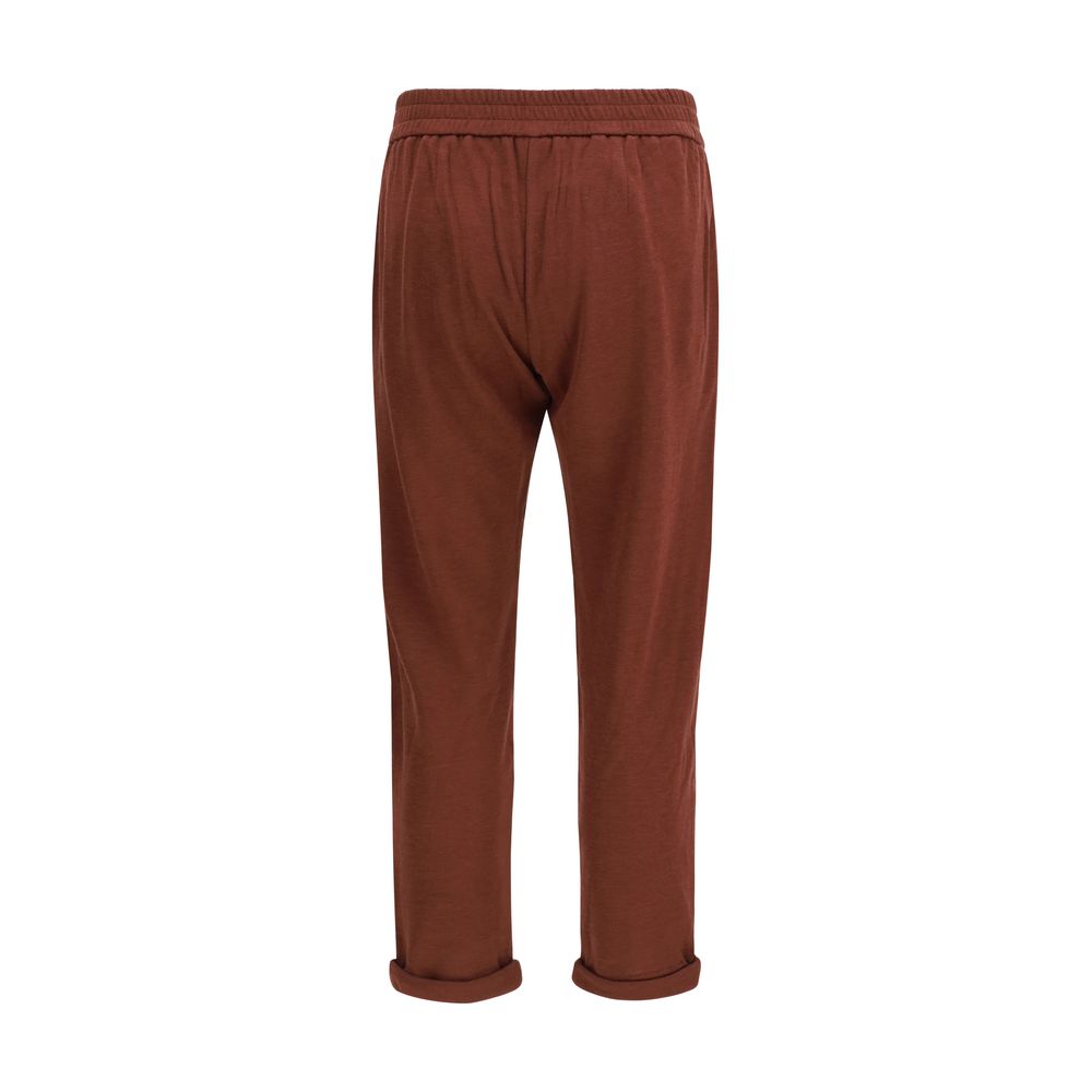Bordeaux Cotton Casual Pants