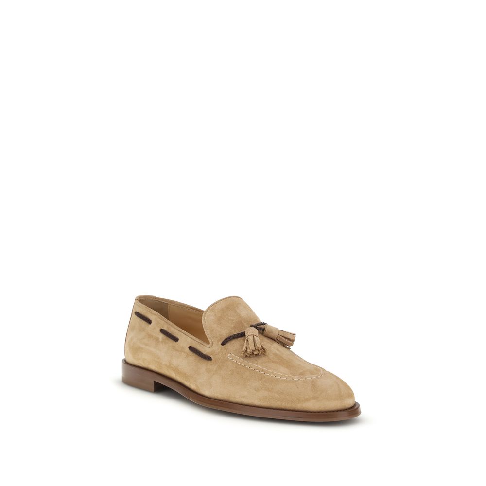Brown Calf Leather Bos Taurus Slip-On Loafers