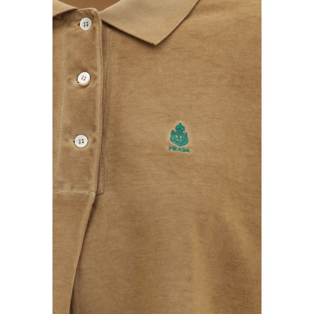 Beige Cotton Polo Shirt
