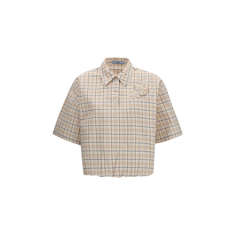 Beige Fabric Pattern Shirt