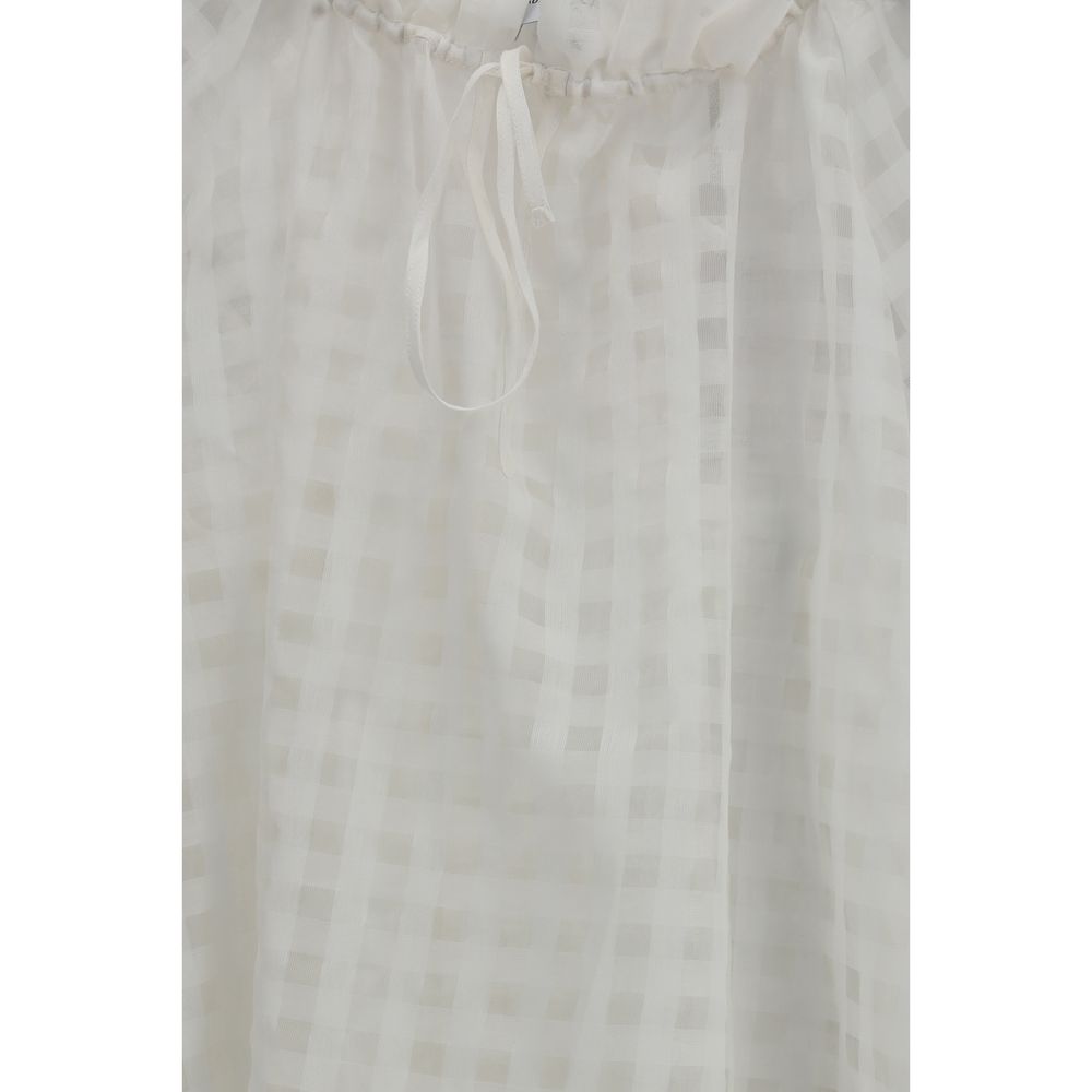 White Cotton Pattern Shirt