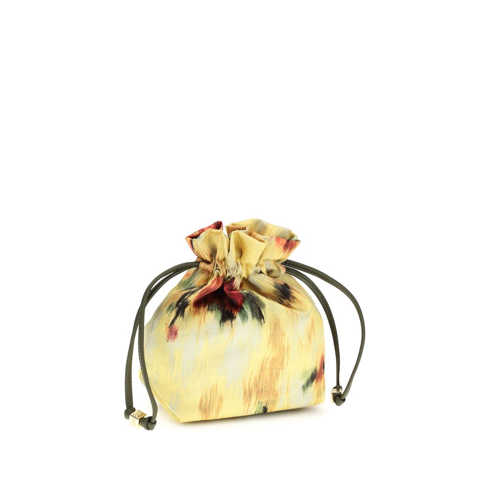 Bicolor Recycled Cotton Clutch Bag