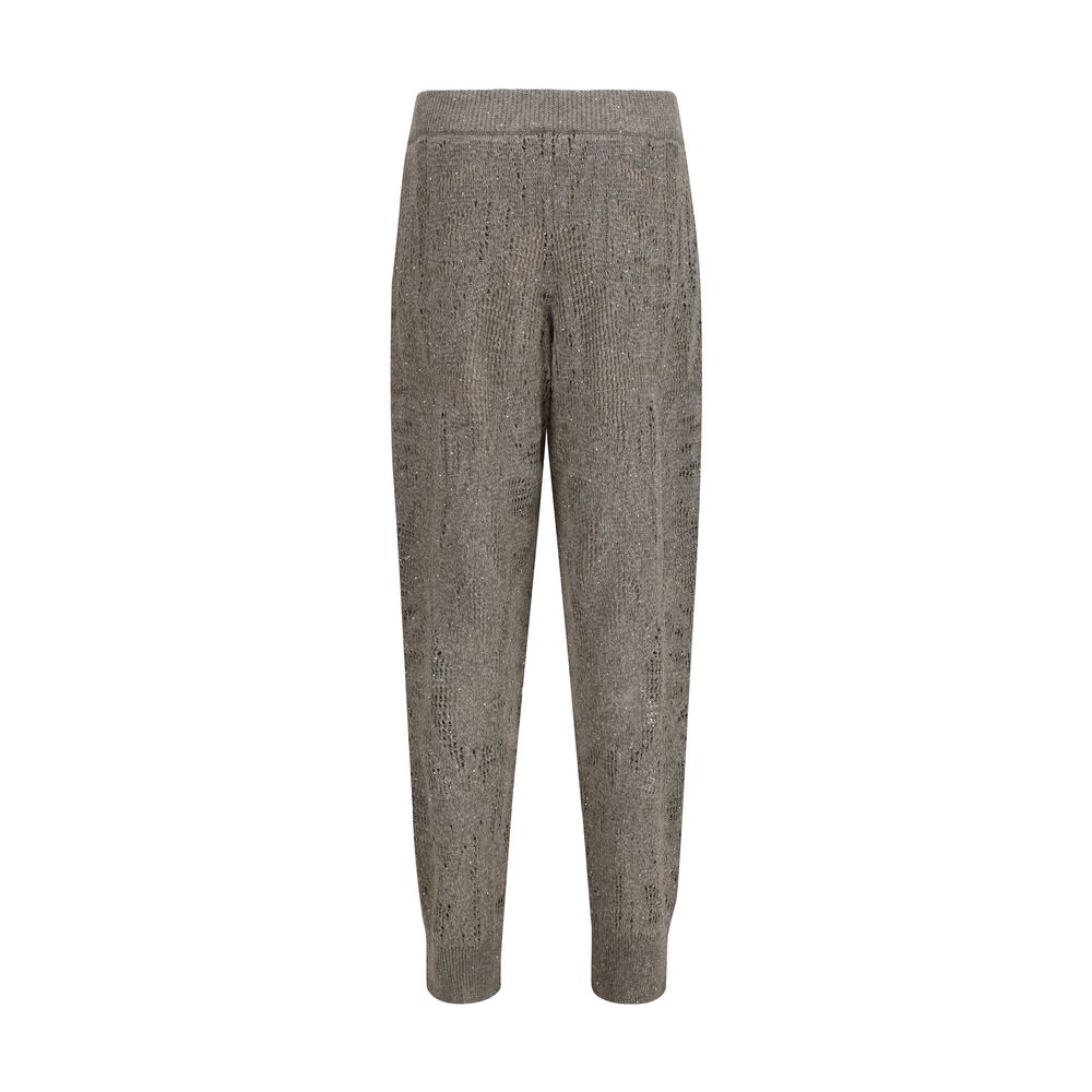 Brown Linen Casual Pants