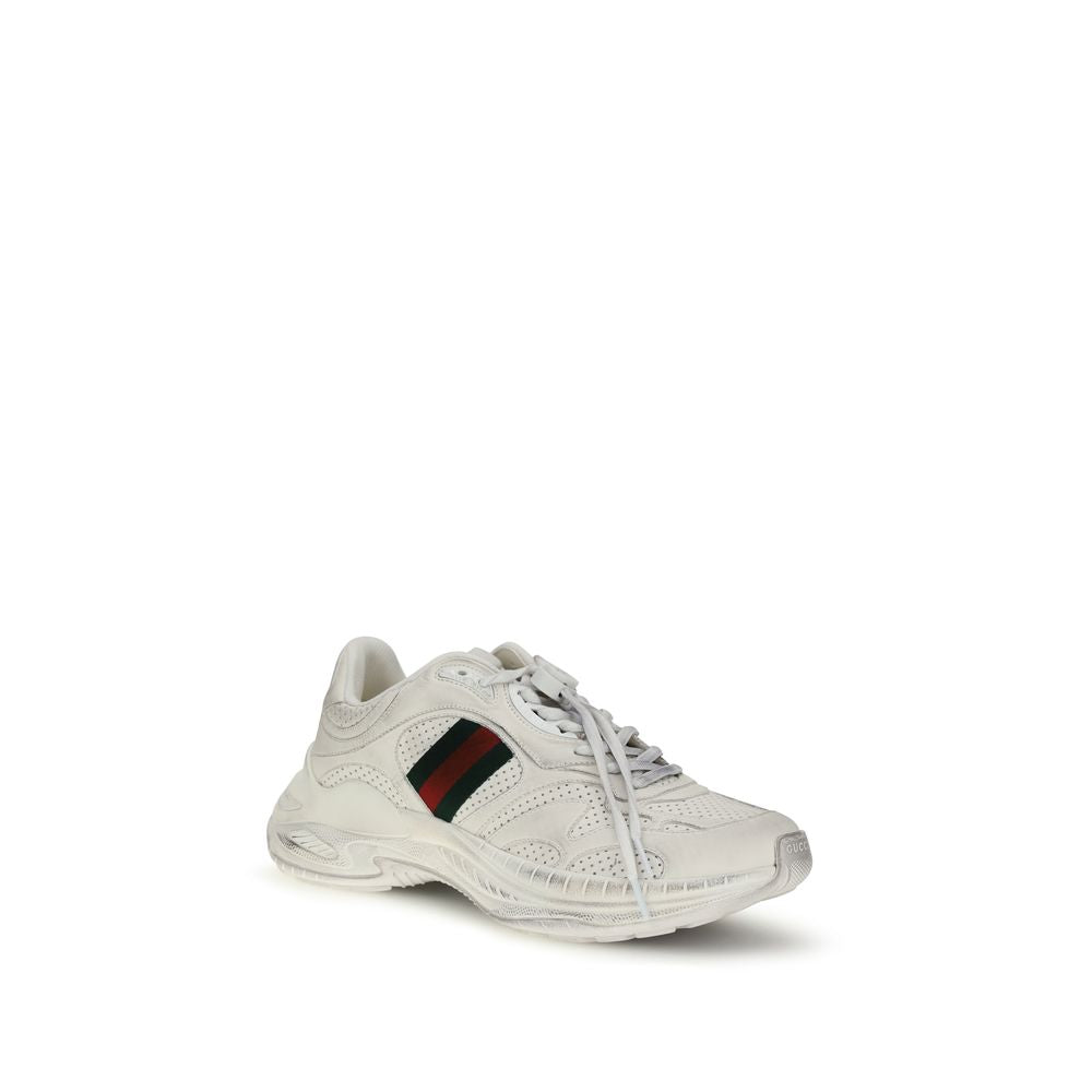 White Calf Leather Bos Taurus Athletic Sneakers