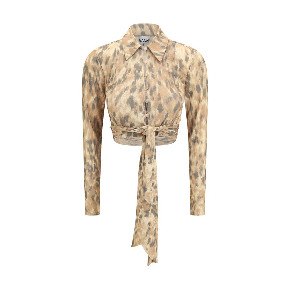Beige Recycled Polyester Blouse
