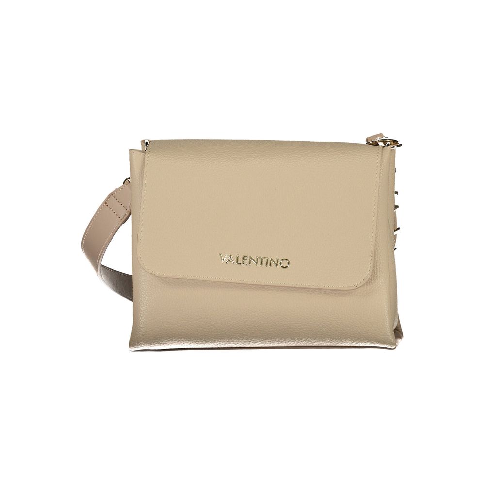 Beige Polyurethane Women Bag