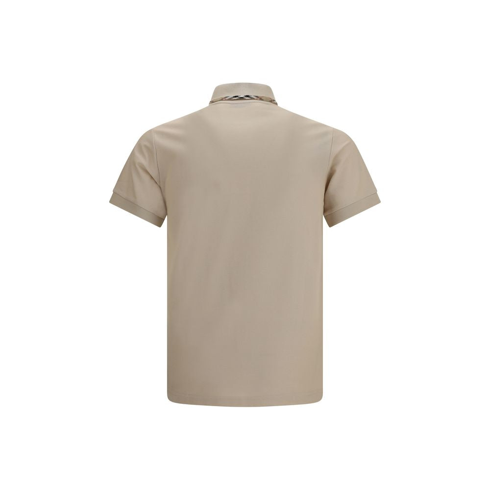 Beige Cotton Polo Shirt