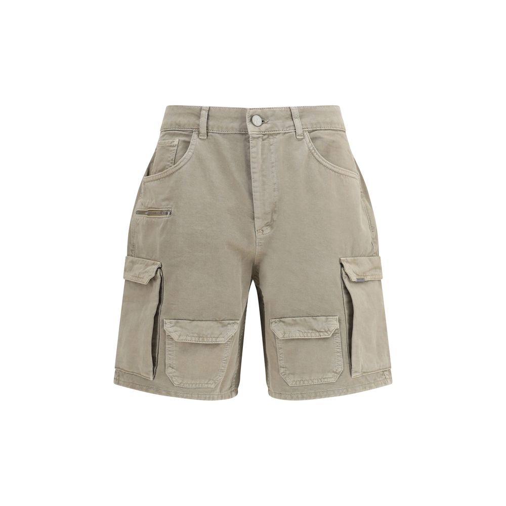 Beige Cotton Bermuda Shorts