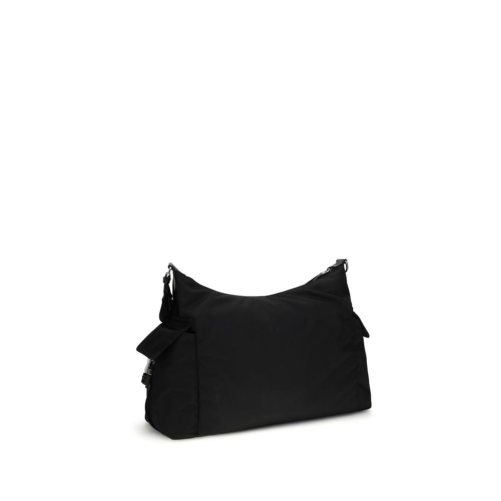 Black Recycled Polyamide Shoulder Bag