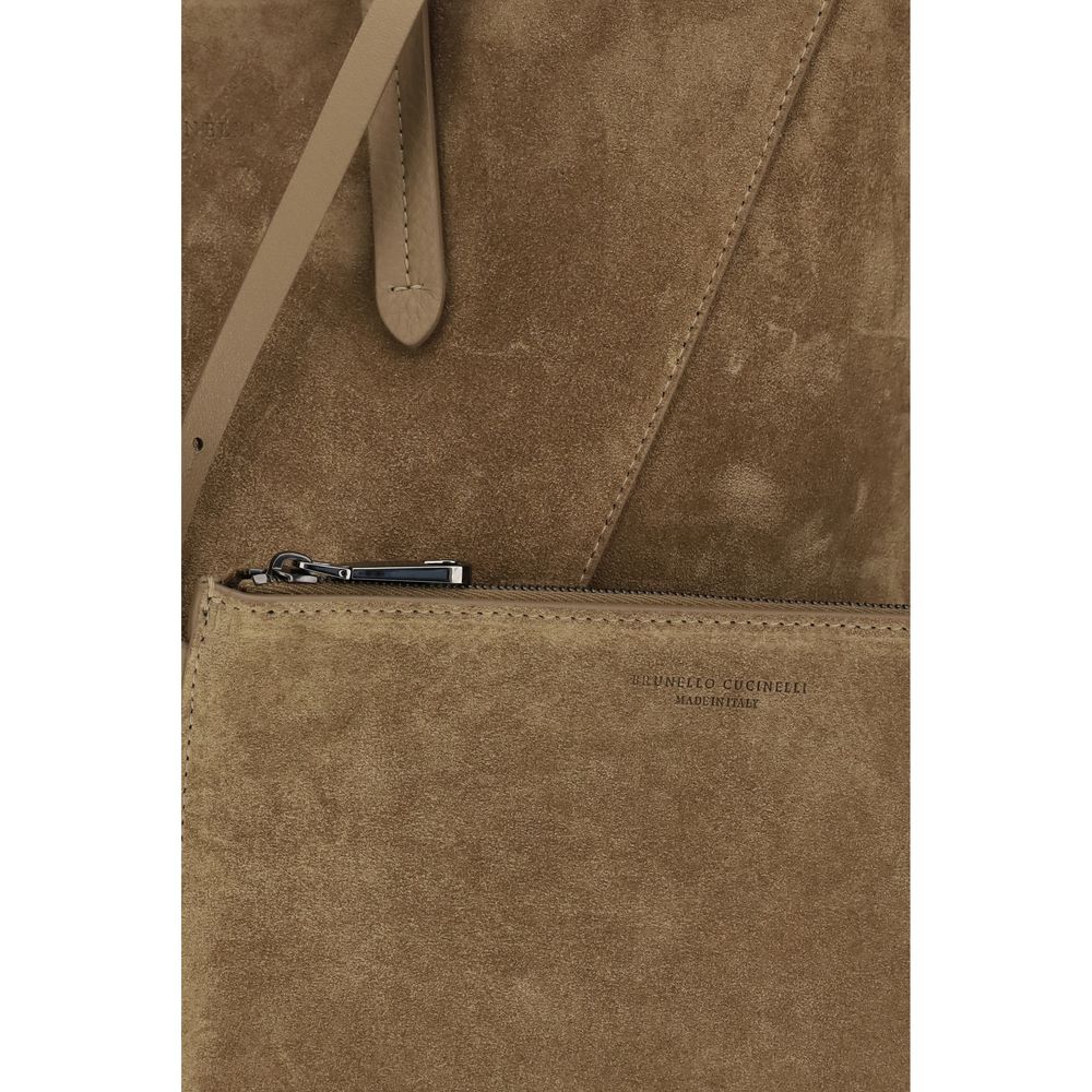 Beige Calf Leather Bos Taurus Shoulder Bag