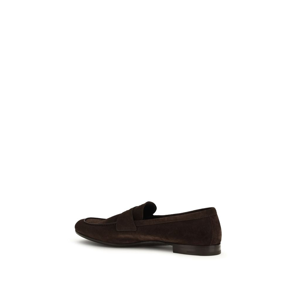 Brown Calf Leather Bos Taurus Slip-On Loafers