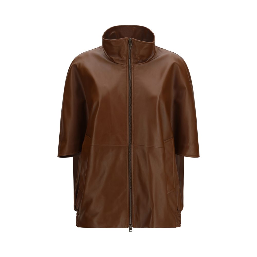 Brown Lamb Leather Clothing