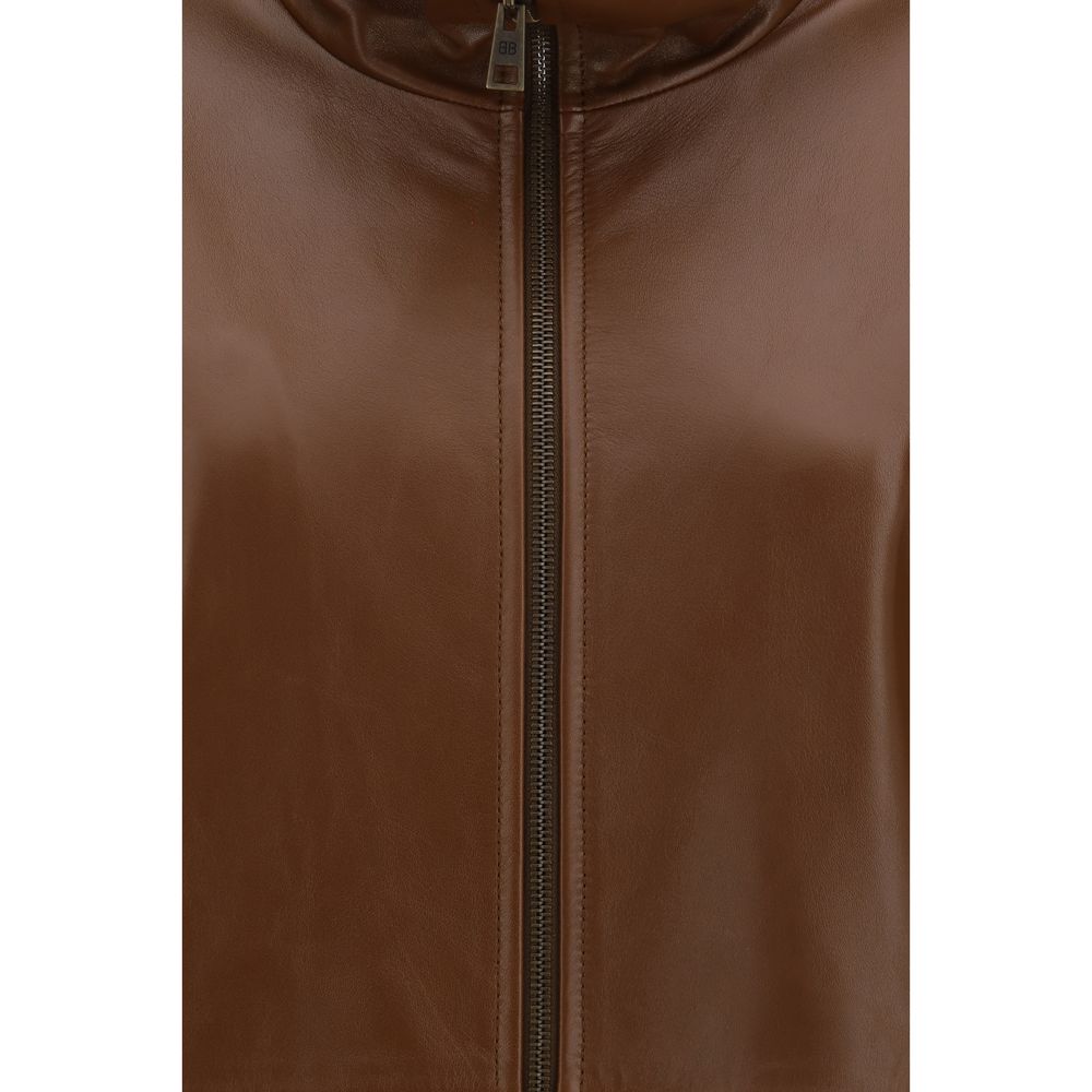 Brown Lamb Leather Clothing