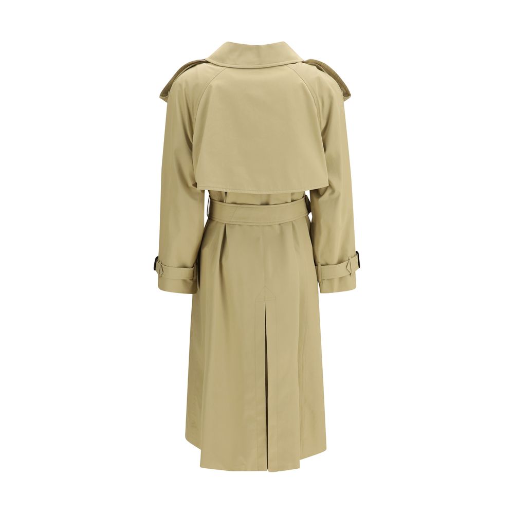 Beige Cotton Trench Coat