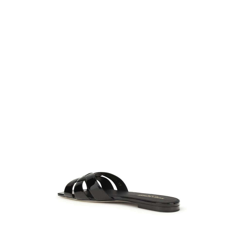 Black Calf Leather Bos Taurus Sandals