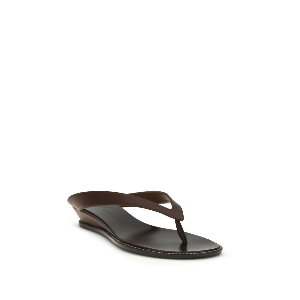 Brown Calf Leather Bos Taurus Platform Sandals
