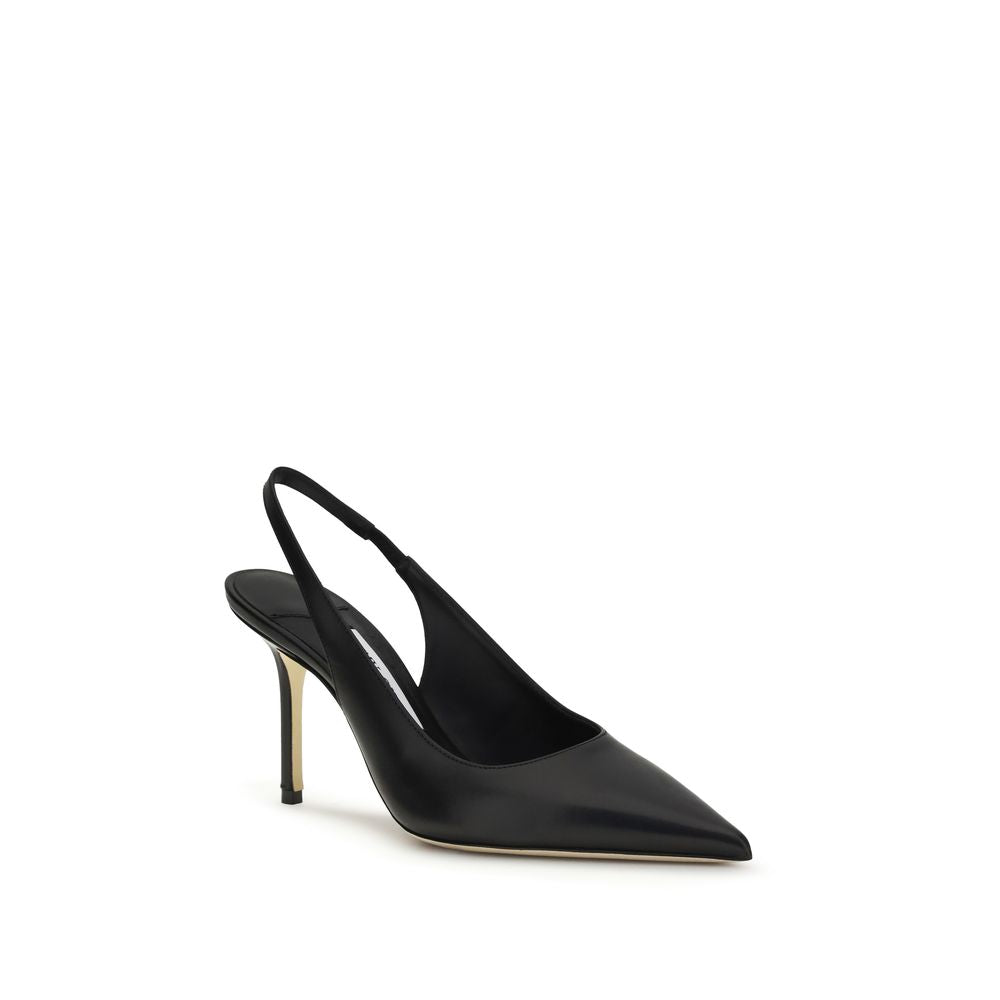 Black Calf Leather Bos Taurus Platform Pumps