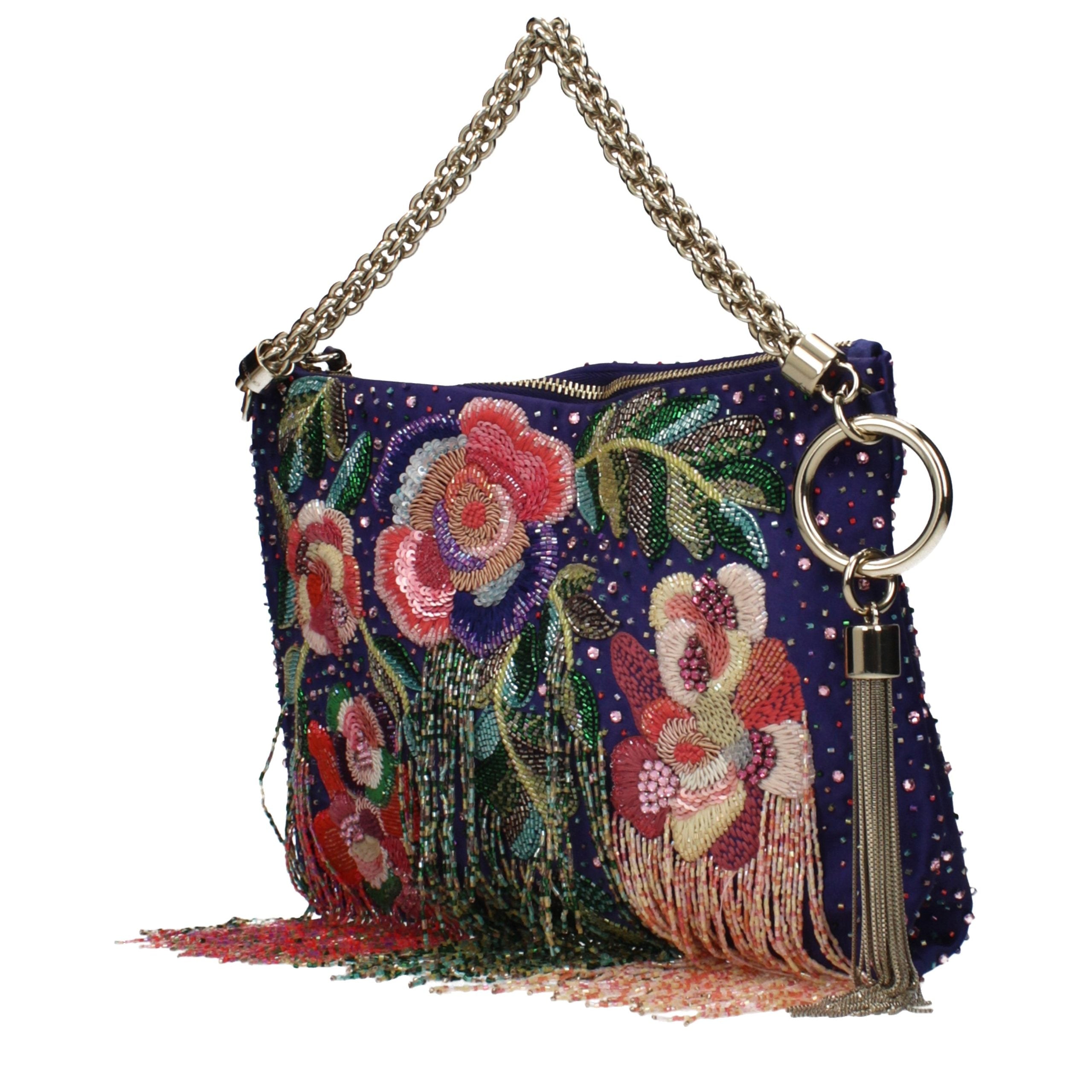 Purple Satin Shoulder Bag