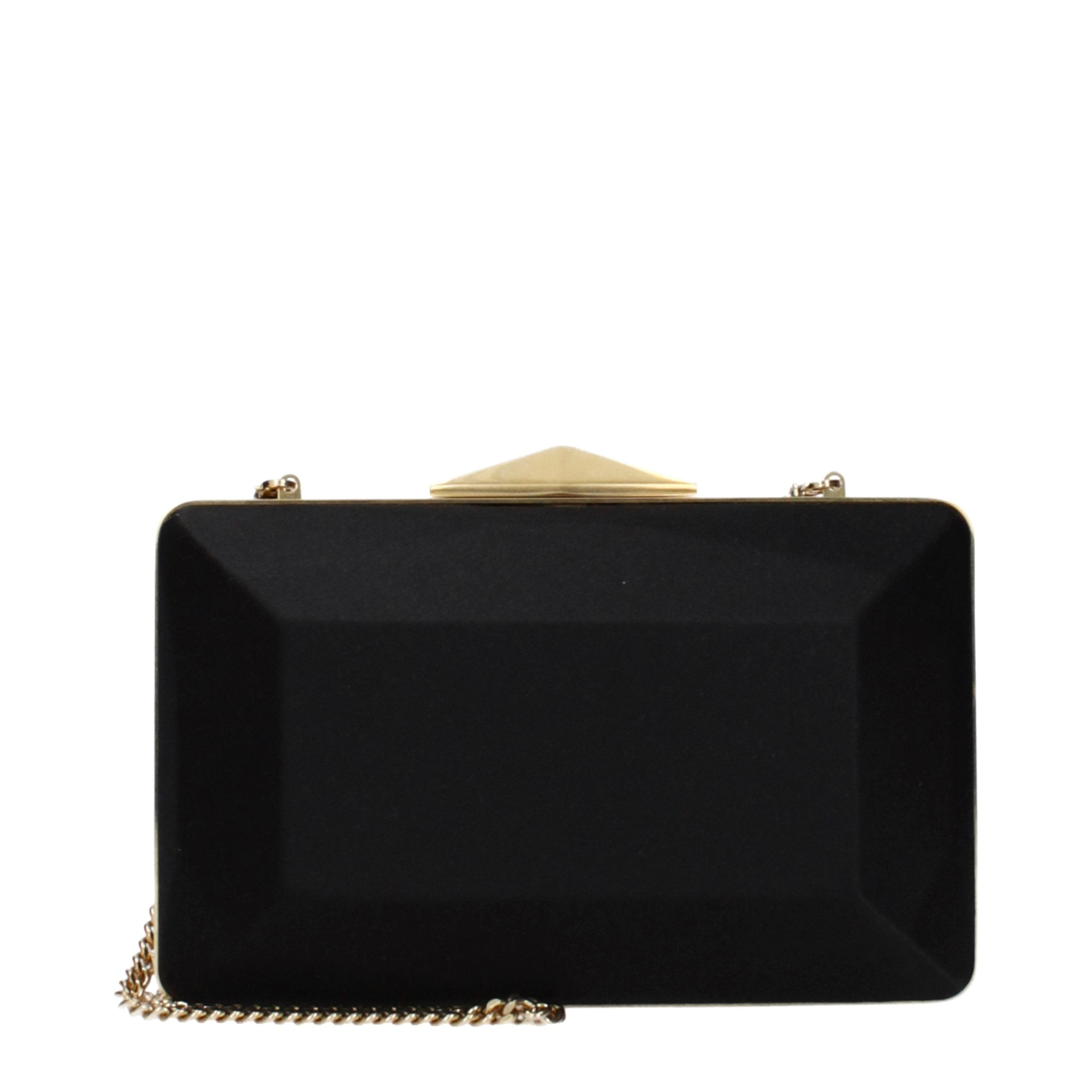 Black Satin Clutch Bag